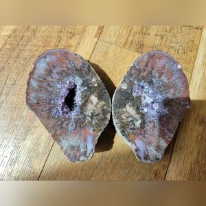 Large Butterfly Polished Agate Amethyst Geode